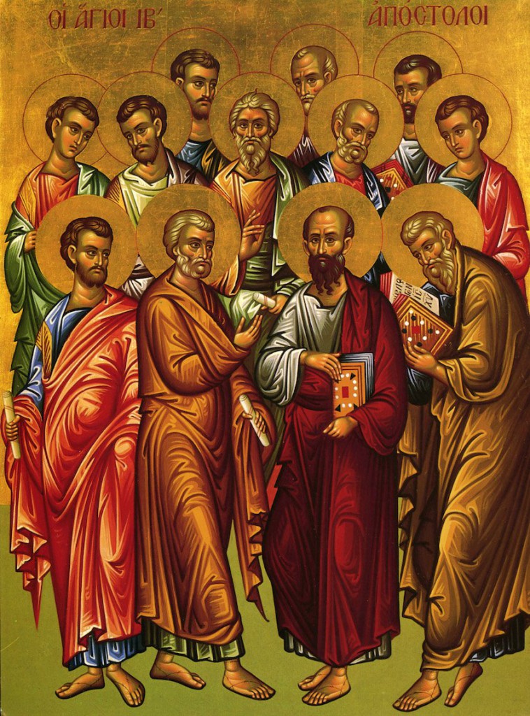 Orthodox icon of Council of Apostles